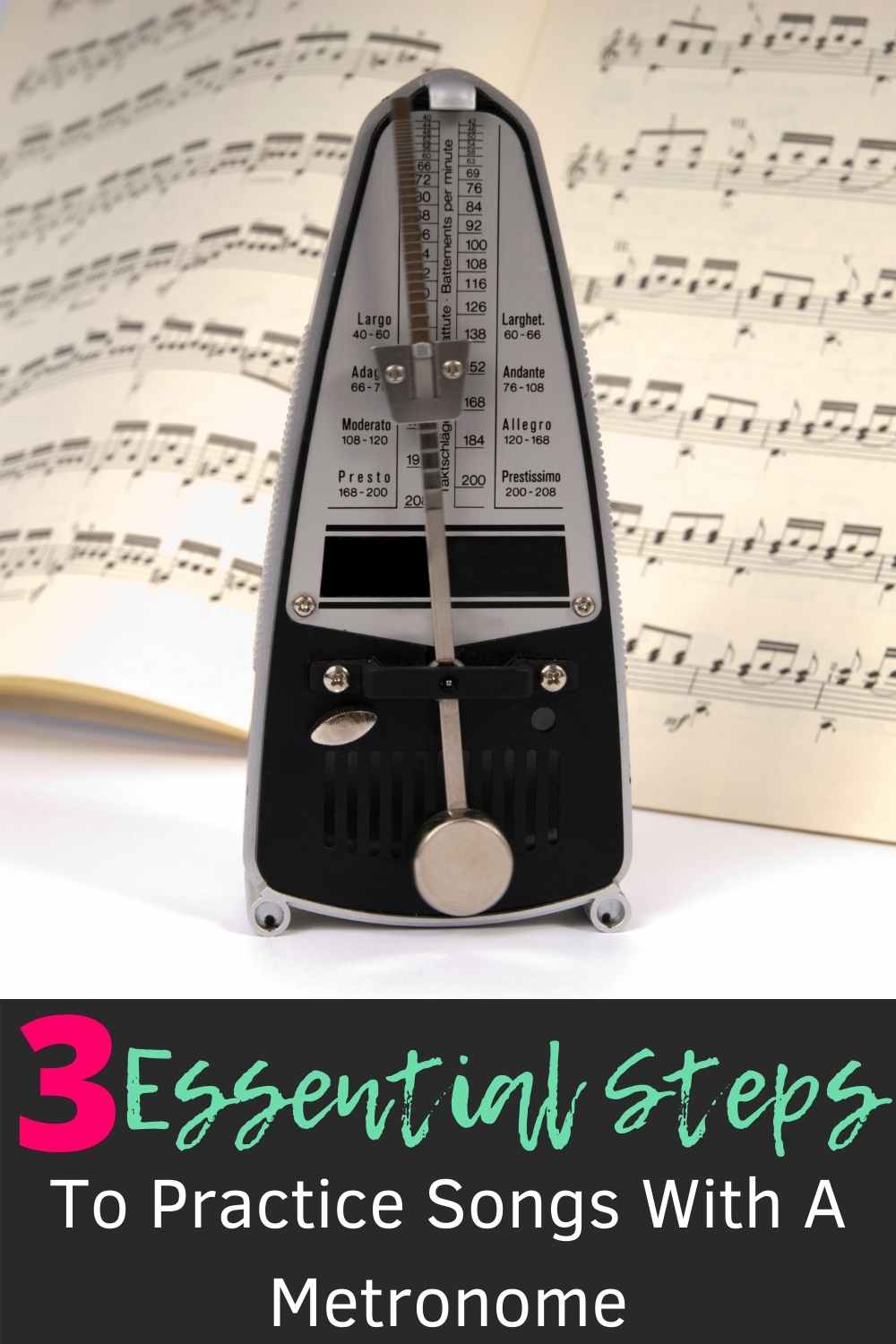 A metronome and a tab for efficient practice