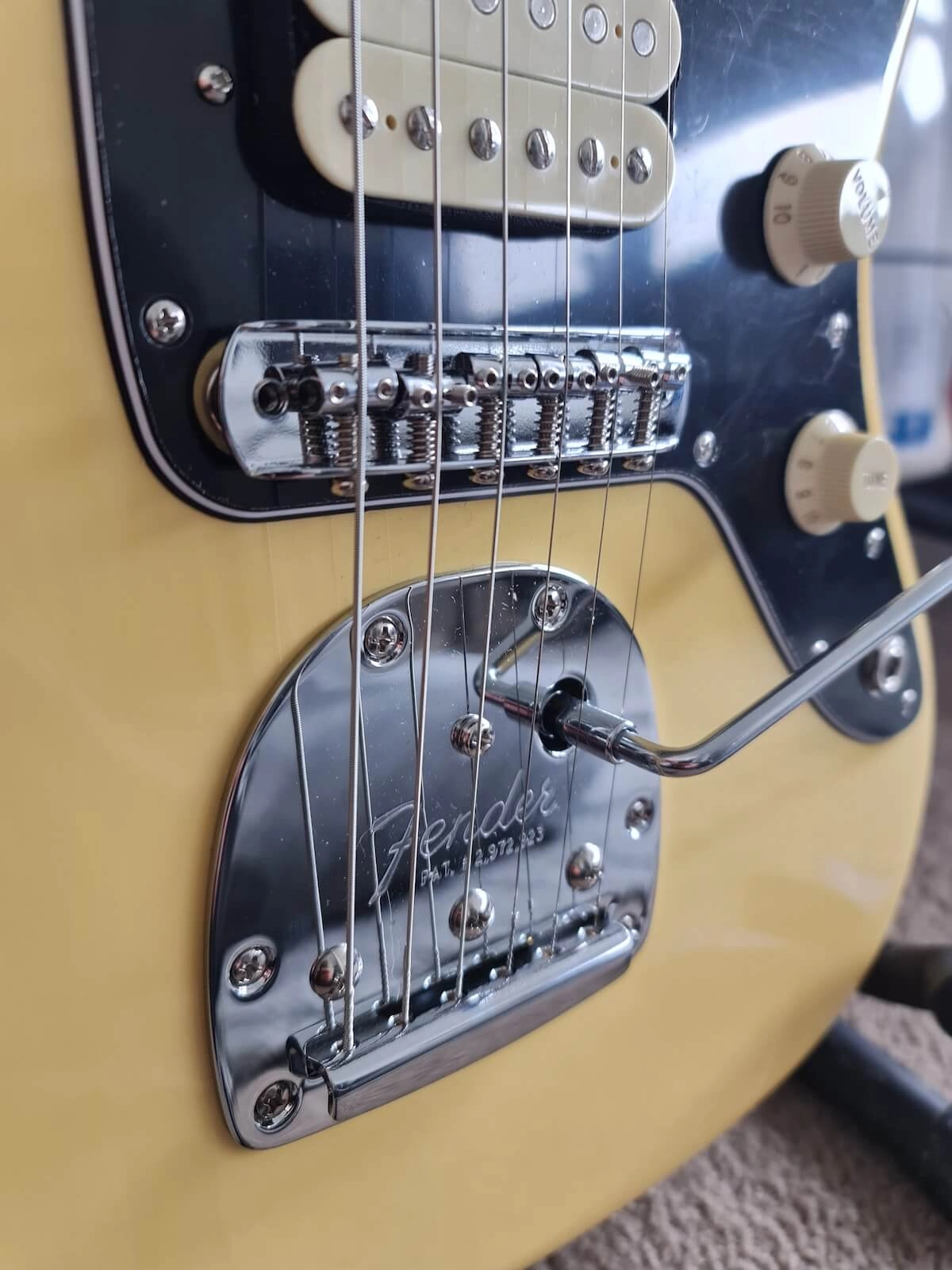 The Fender Player Jazzmaster bridge