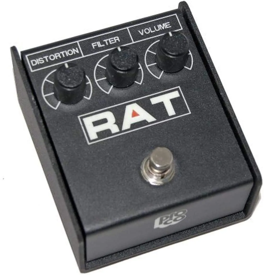 A black Pro Co RAT2 Distortion Pedal