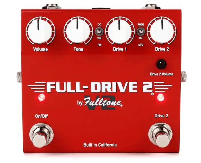 Red Fulltone Full-Drive 2 V2 Overdrive Pedal with Boost